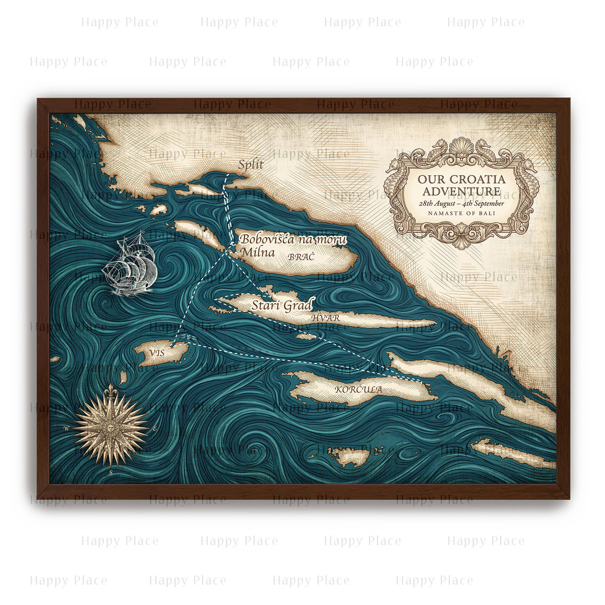 Custom Cruise Map - Commissioned by Jeremy