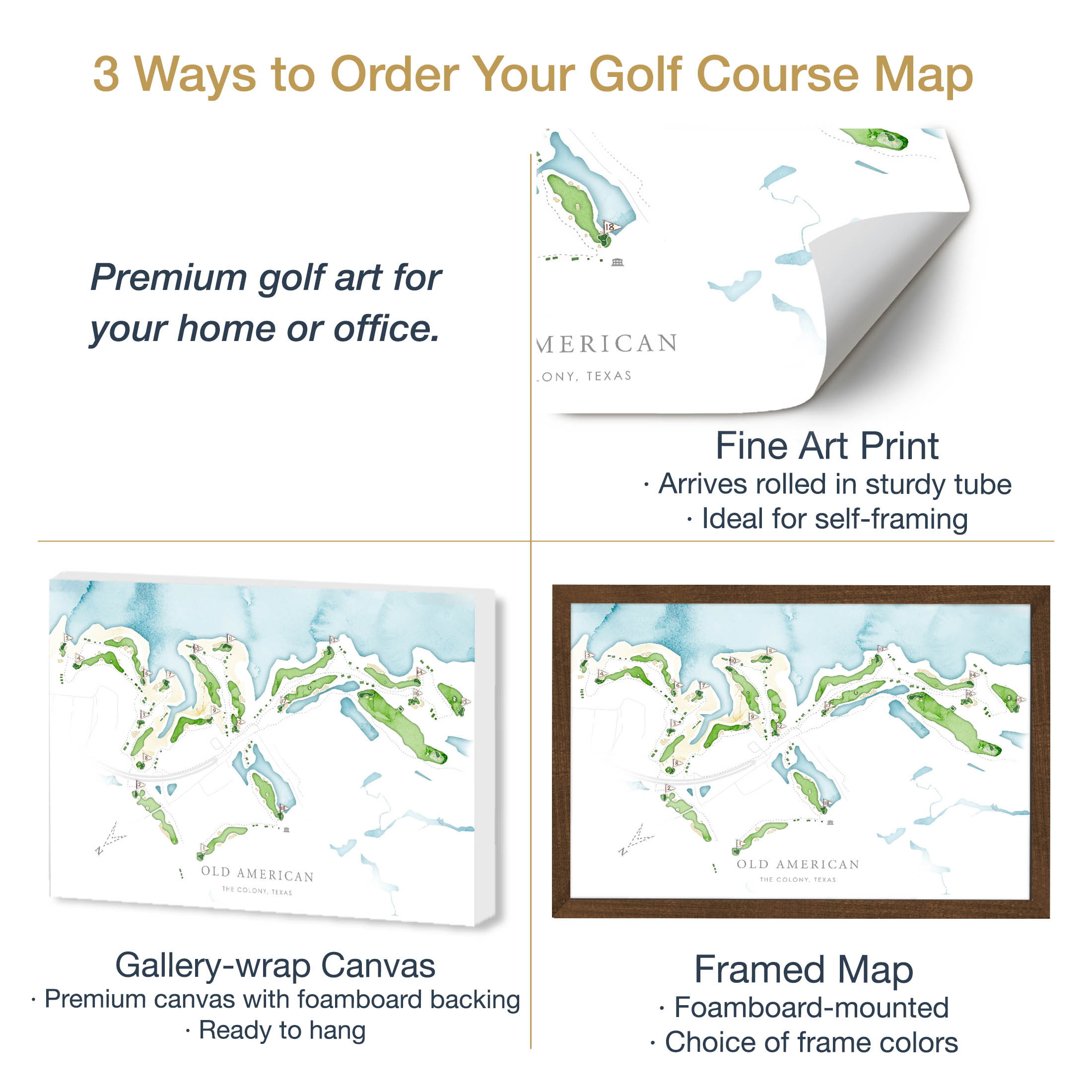 Old American Golf Course - Wall Art Print