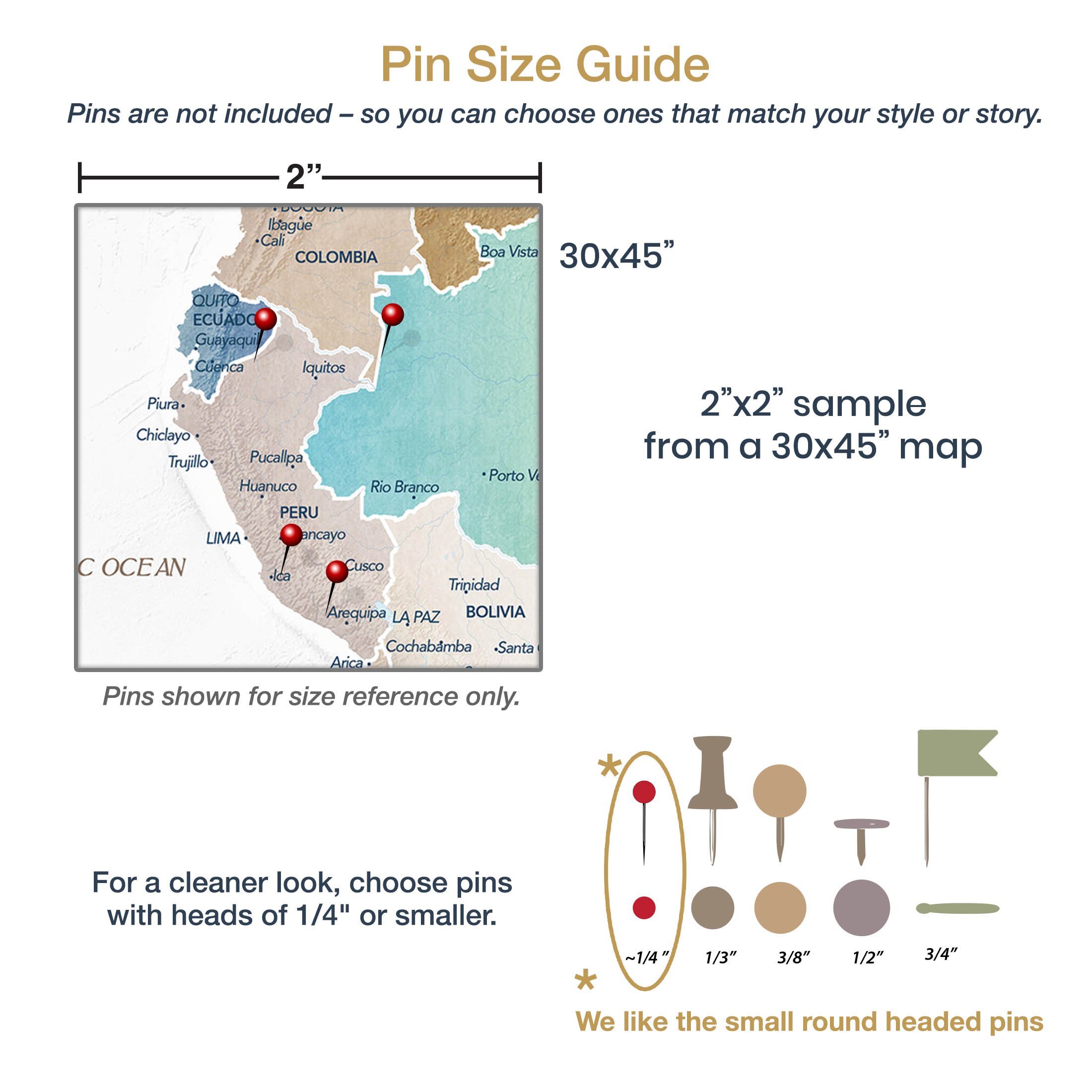 Pinning example on retirement world travel map gift