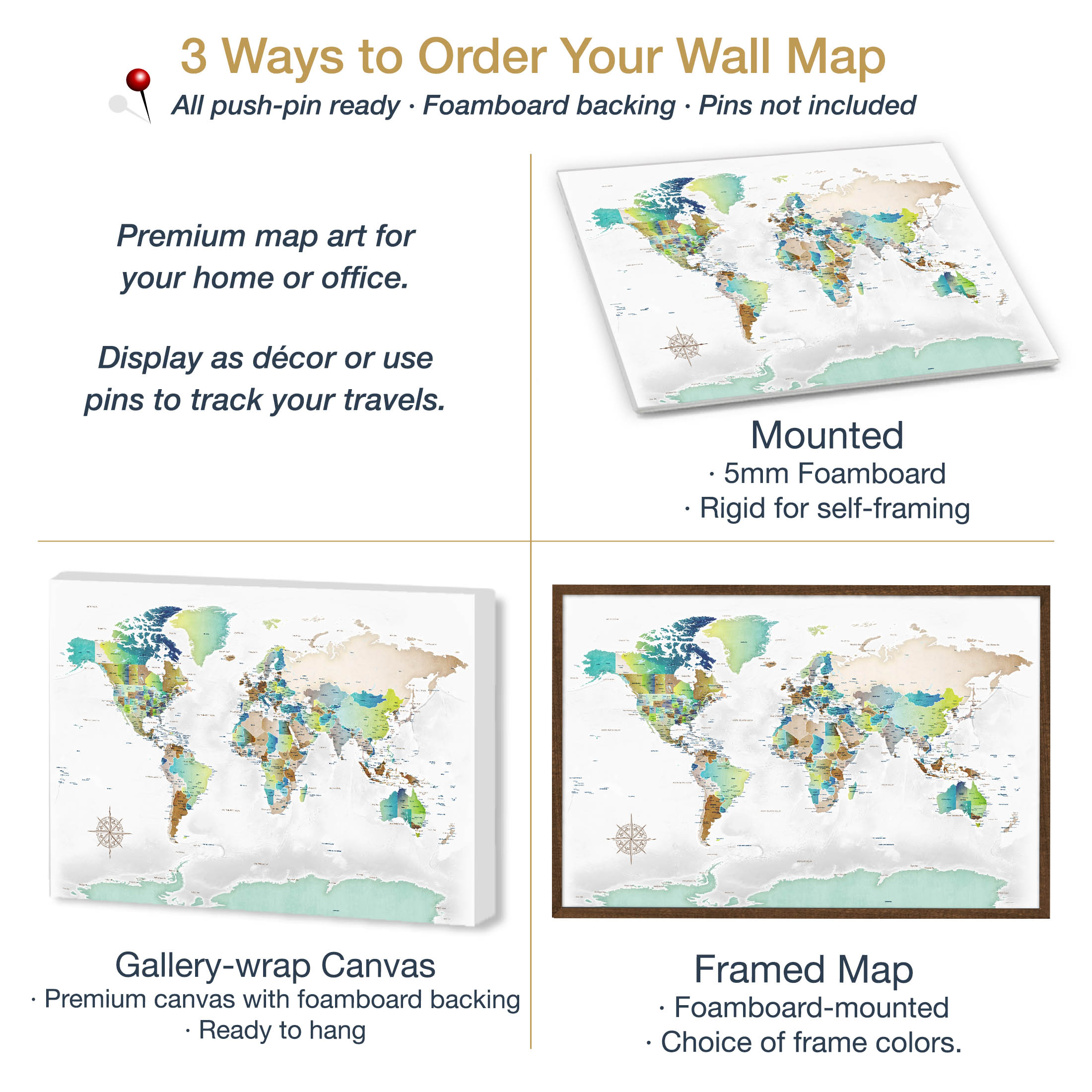 custom retirement push pin map formays