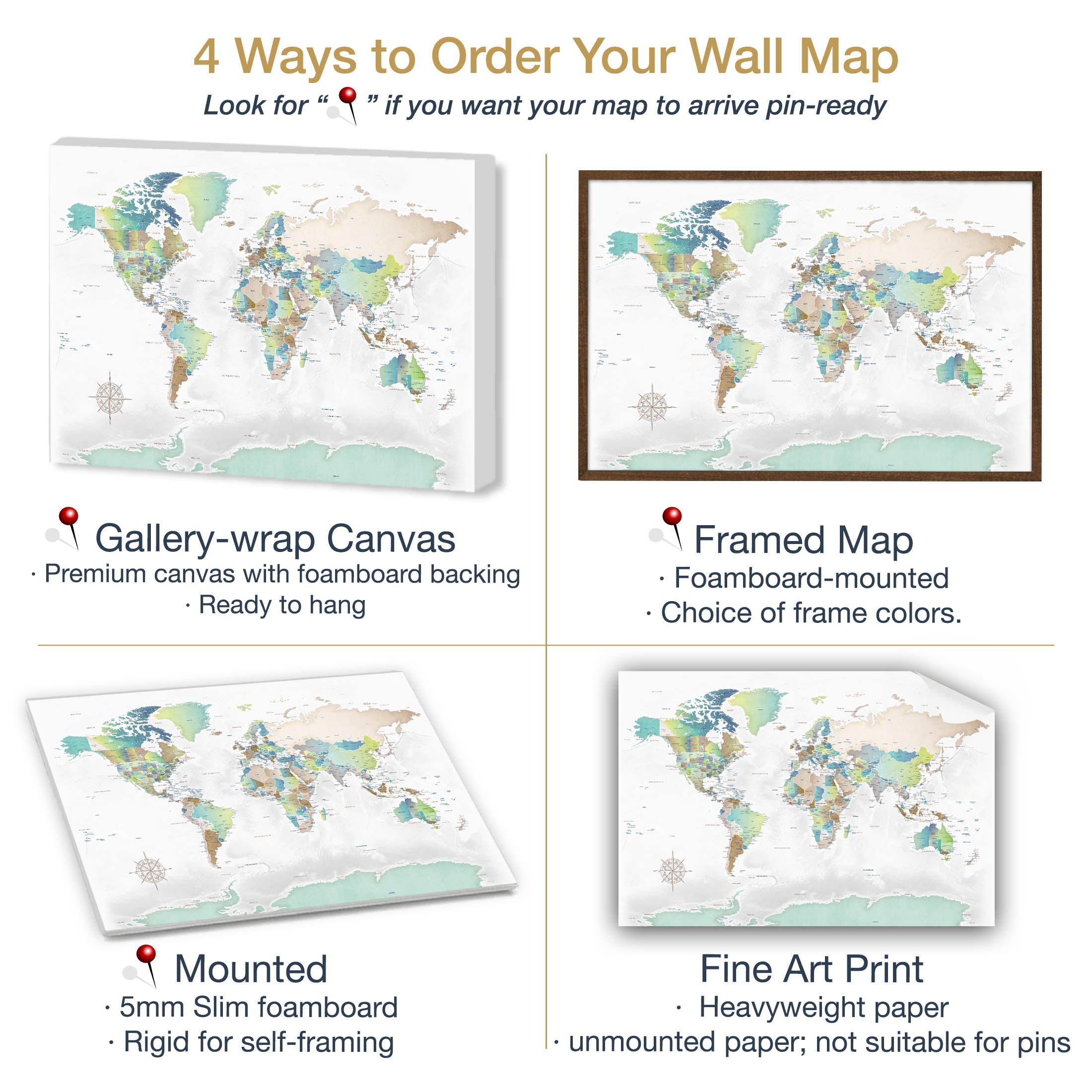 custom retirement push pin map formays