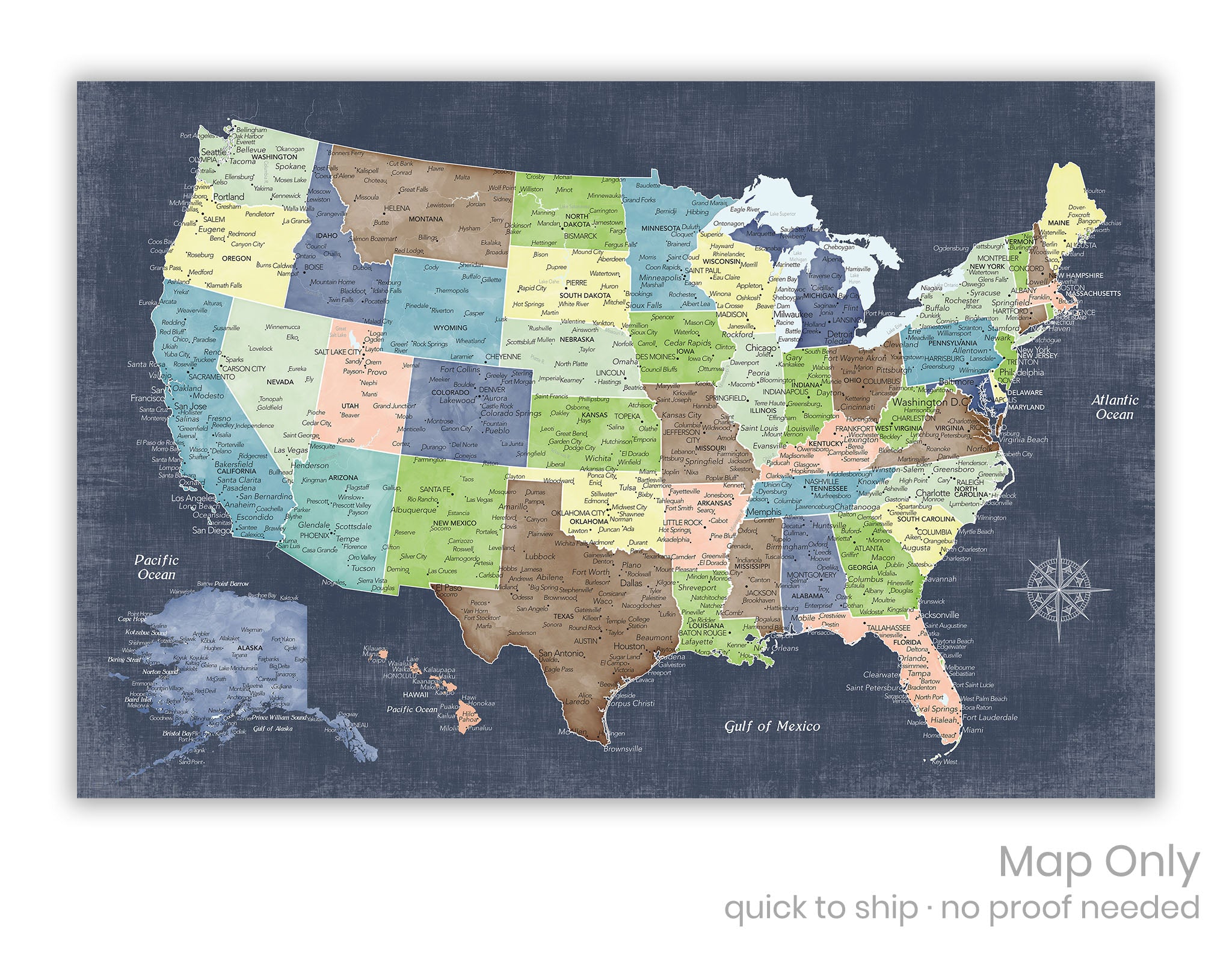 Personalized Map of the USA - A Map Gift that Inspires Travel