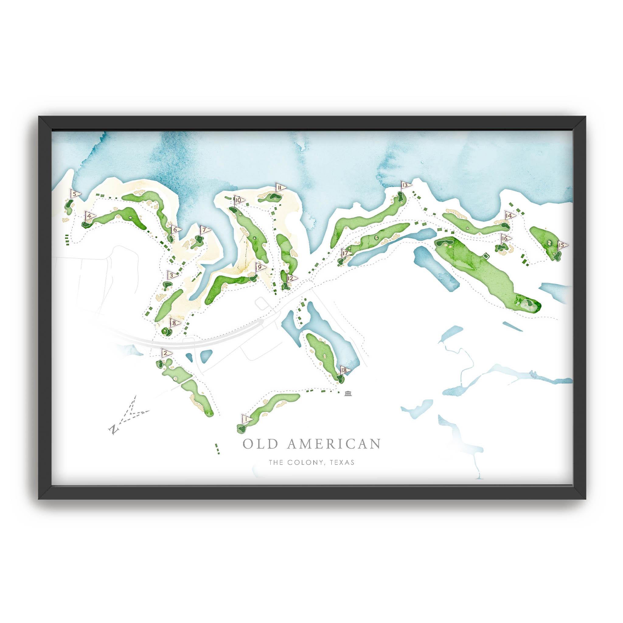 Old American Golf Course - Wall Art Print