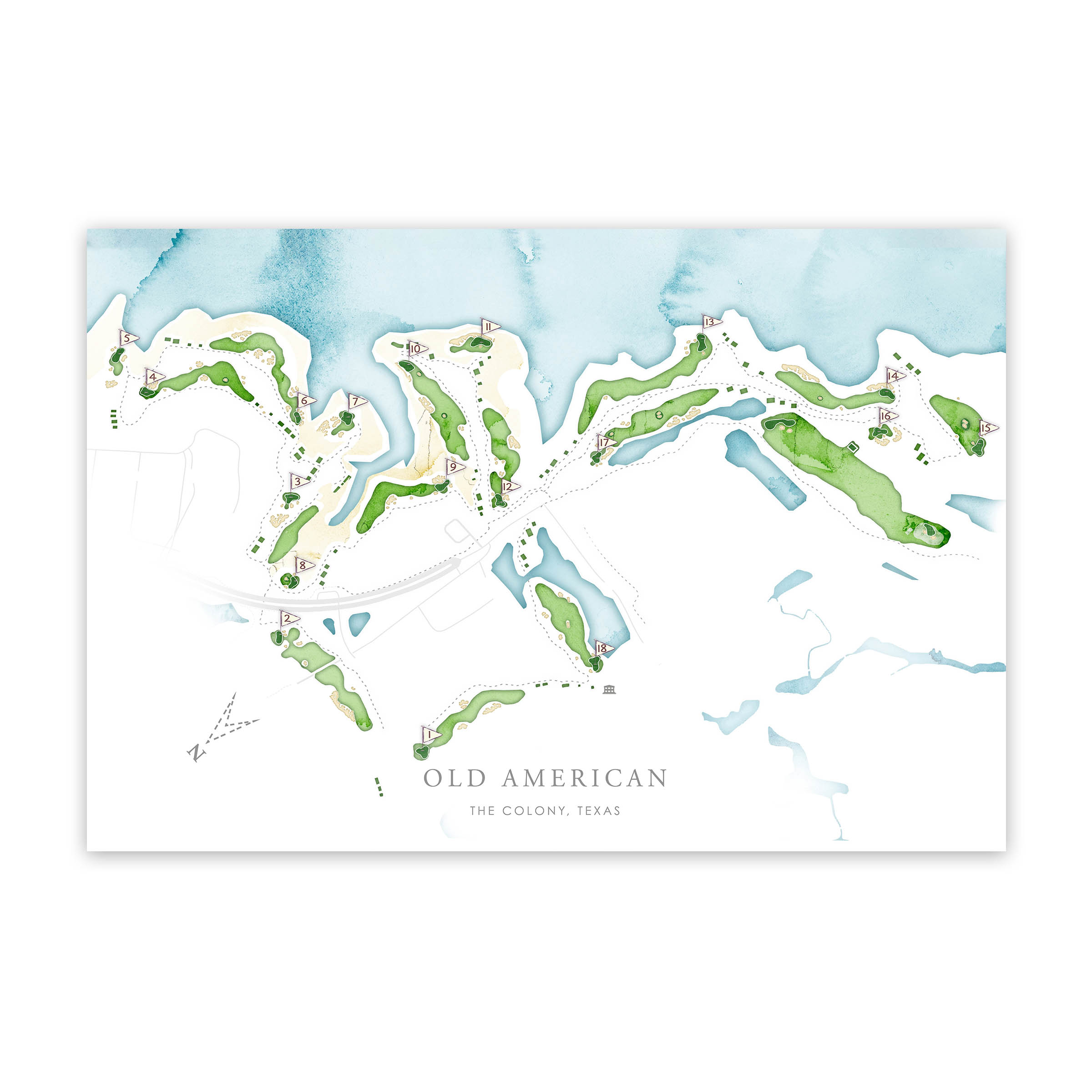 Old American Golf Course - Wall Art Print