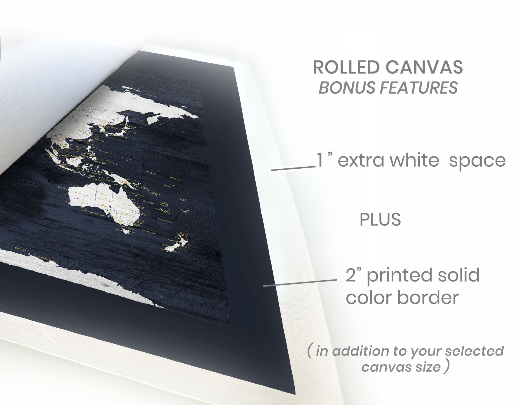 World-Travel-Map-Poster-Rolled-Canvas-Map-showing-bonus-border