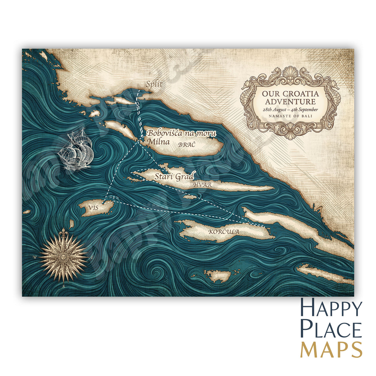 Custom Cruise Map - Commissioned by Jeremy