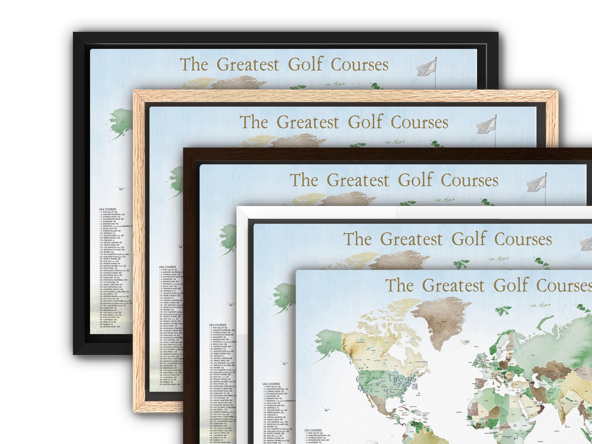 Personalized Pin Map of the Best Golf Courses in the World